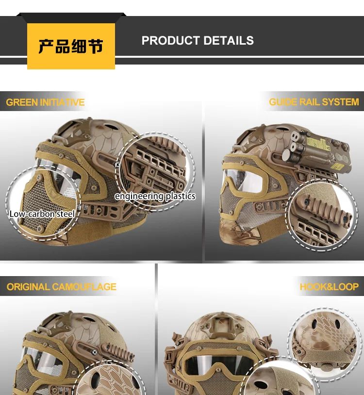 Action Union Taktikal PJ Type Tactical Fast Helmet product detail 5