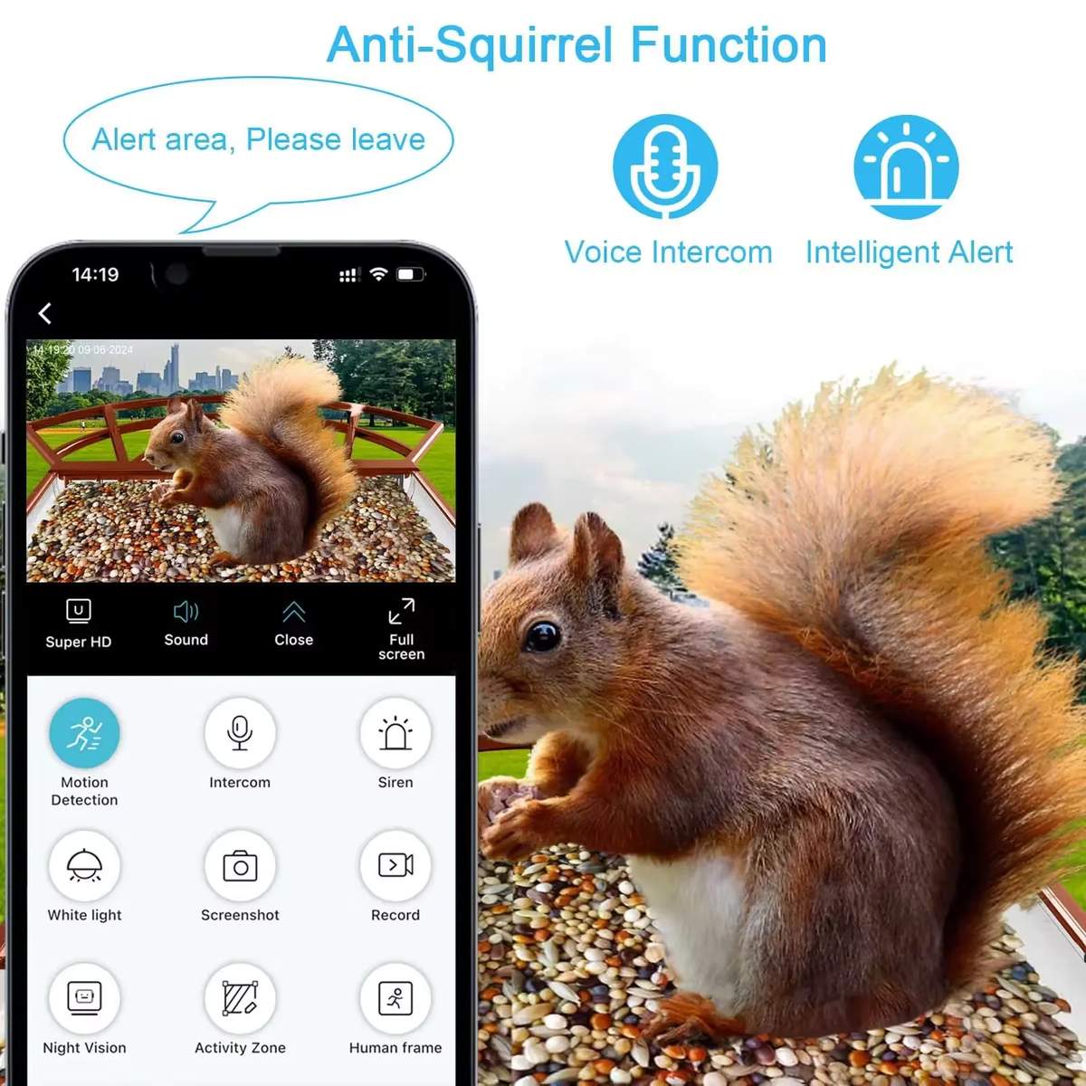 AI Bird Feeder With 3MP Camera Human Body product detail 3