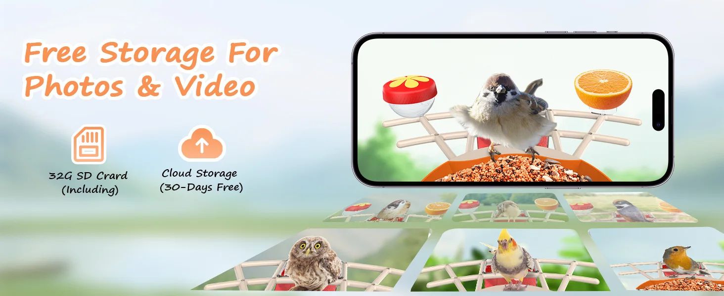 AI Bird Recognition Feeder With Camera Automatic Capture product detail 3