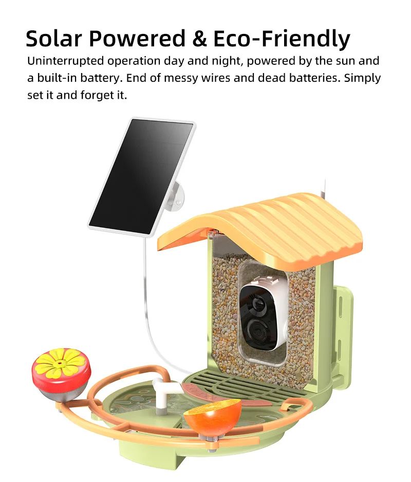 AI Intelligent Wood Eco-Friendly Pet Bird Feeder Drinking product detail 6