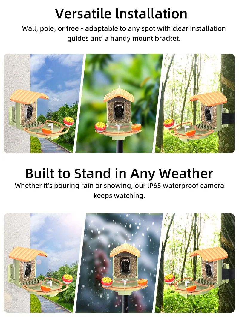 AI Intelligent Wood Eco-Friendly Pet Bird Feeder Drinking product detail 7