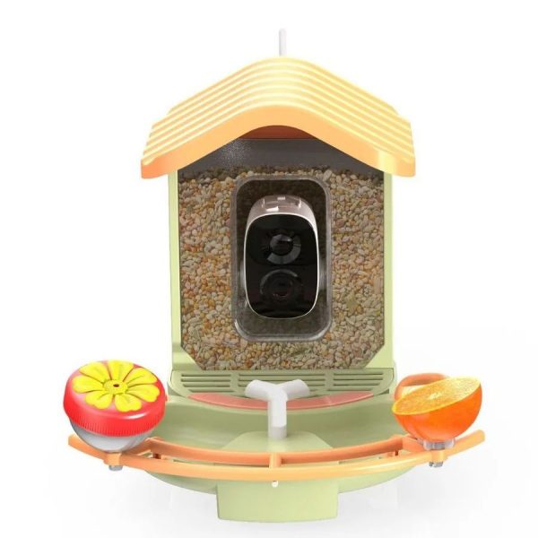 AI Intelligent Wood Eco-Friendly Pet Bird Feeder Drinking main