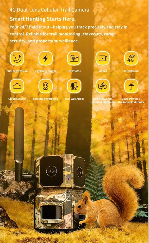 AI Motion Detection 4G LTE Wireless Dual-lens CMOS MinMax Outdoors product detail image 2