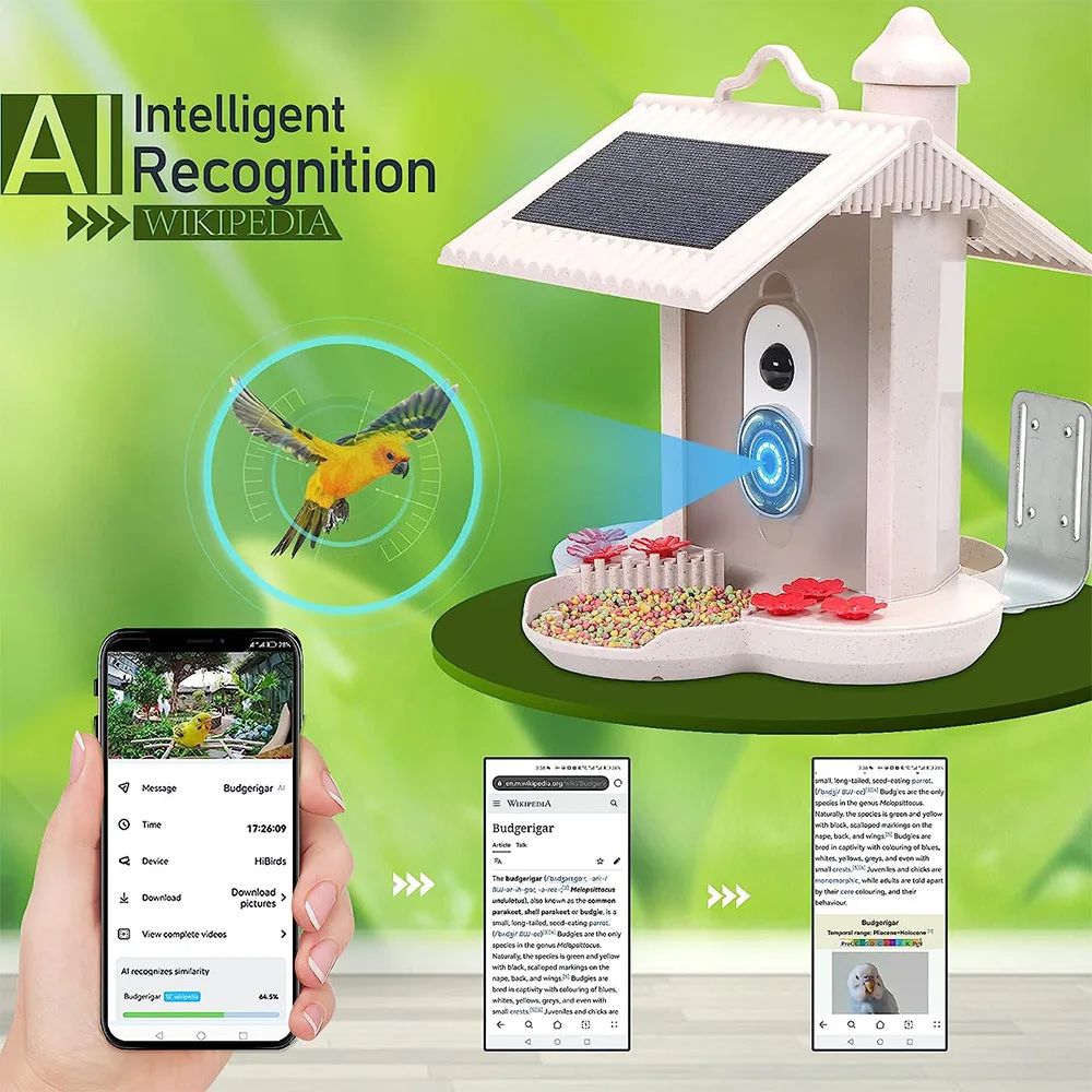 AI Recognition Bird Feeder Solar Energy Saving Low product detail 3