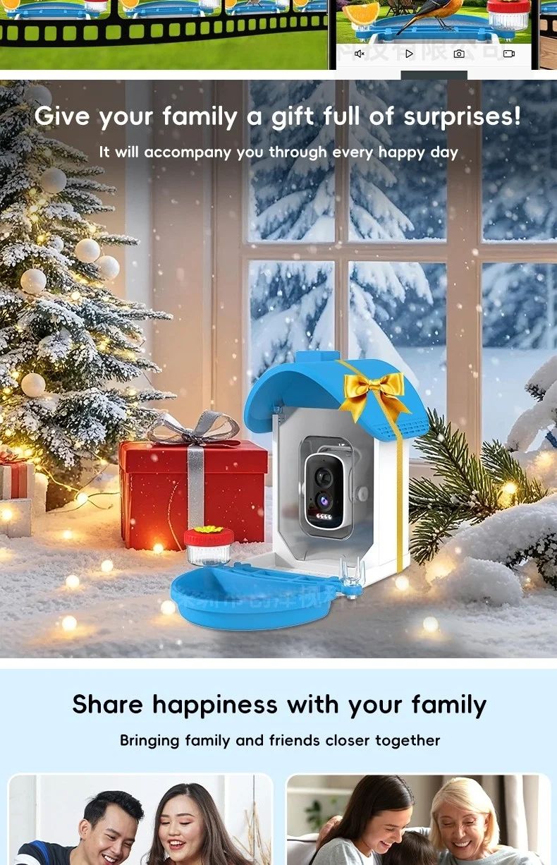 AI Smart Visual Bird Feeder Solar Power Waterproof product detail 5