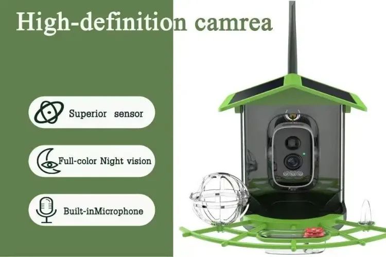 AP-BF300 Solar-Powered Lightweight Smart Bird Feeder AI product detail 3