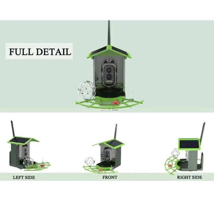 AP-BF300 Solar-Powered Lightweight Smart Bird Feeder AI product detail 4