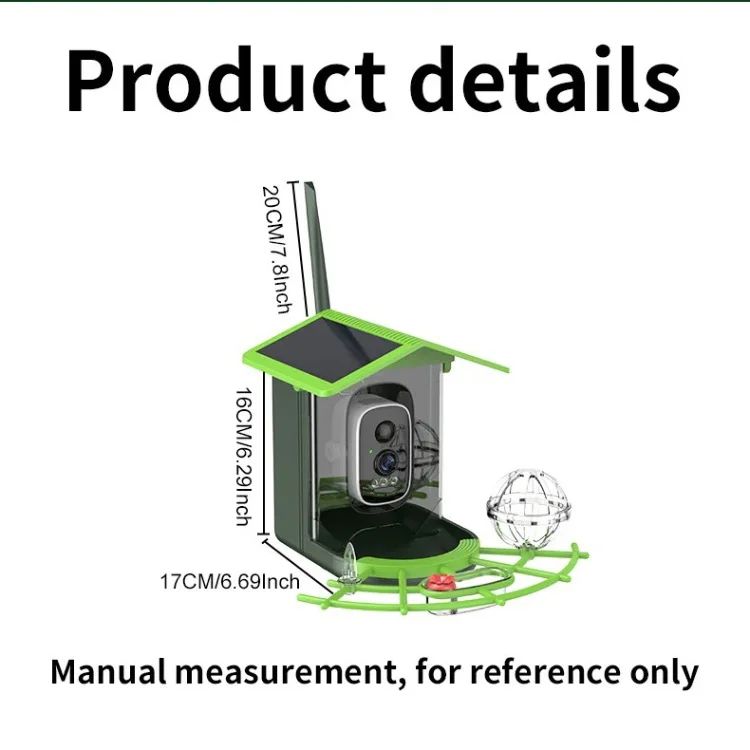 AP-BF300 Solar-Powered Lightweight Smart Bird Feeder AI product detail 6