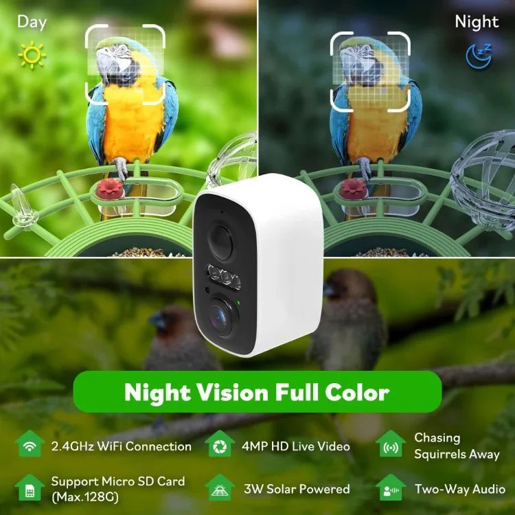 AP-BF300 Solar-Powered Lightweight Smart Bird Feeder AI product detail 13
