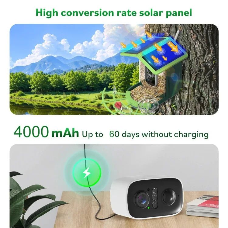AP-BF300 Solar-Powered Lightweight Smart Bird Feeder AI product detail 15