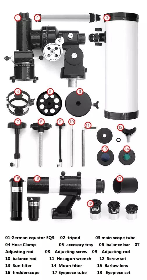 Astronomical Telescope Reflector Aperture 114mm Telescopio product detail 5