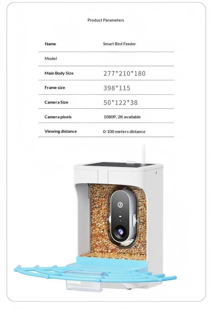 Automatic Smart Bird Feeder with Camera Solar Powered product detail 10