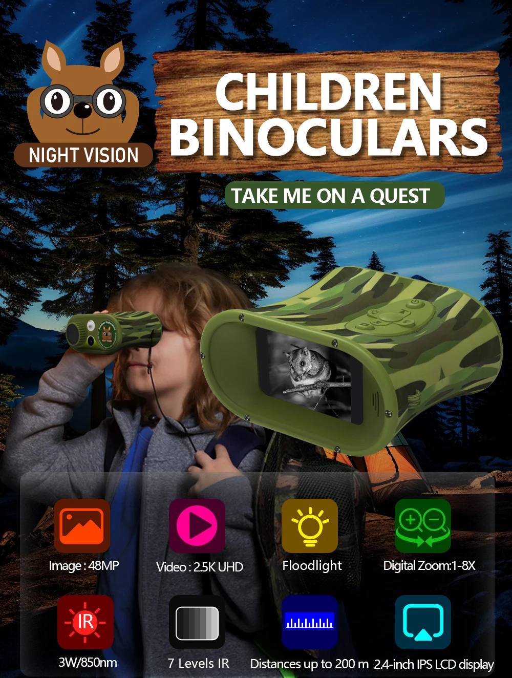 Best Night Vision Binoculars for Kids Long Distance product detail 1