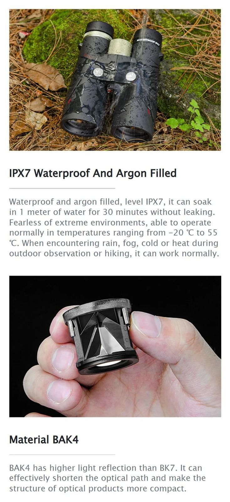 Beta2 12x50 HD Waterproof Binoculars with N2 Filled product detail 4
