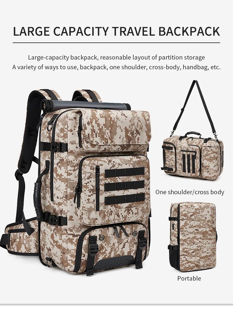Big Size Waterproof Oxford Multi Function Tactical Backpack product detail 1