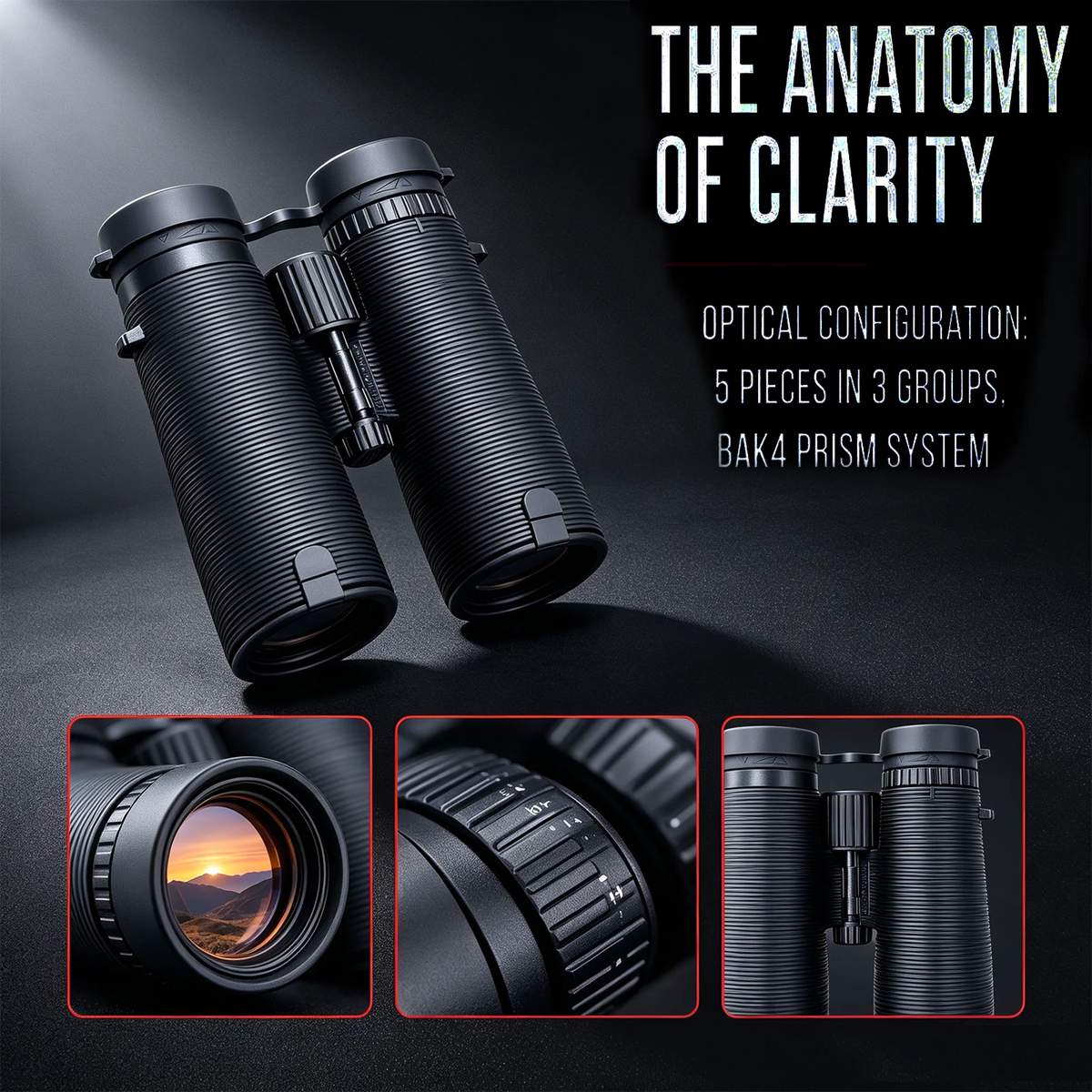Binoculars 10x42 Roof Prism FMC K9 IPX7 Waterproof, product detail 4