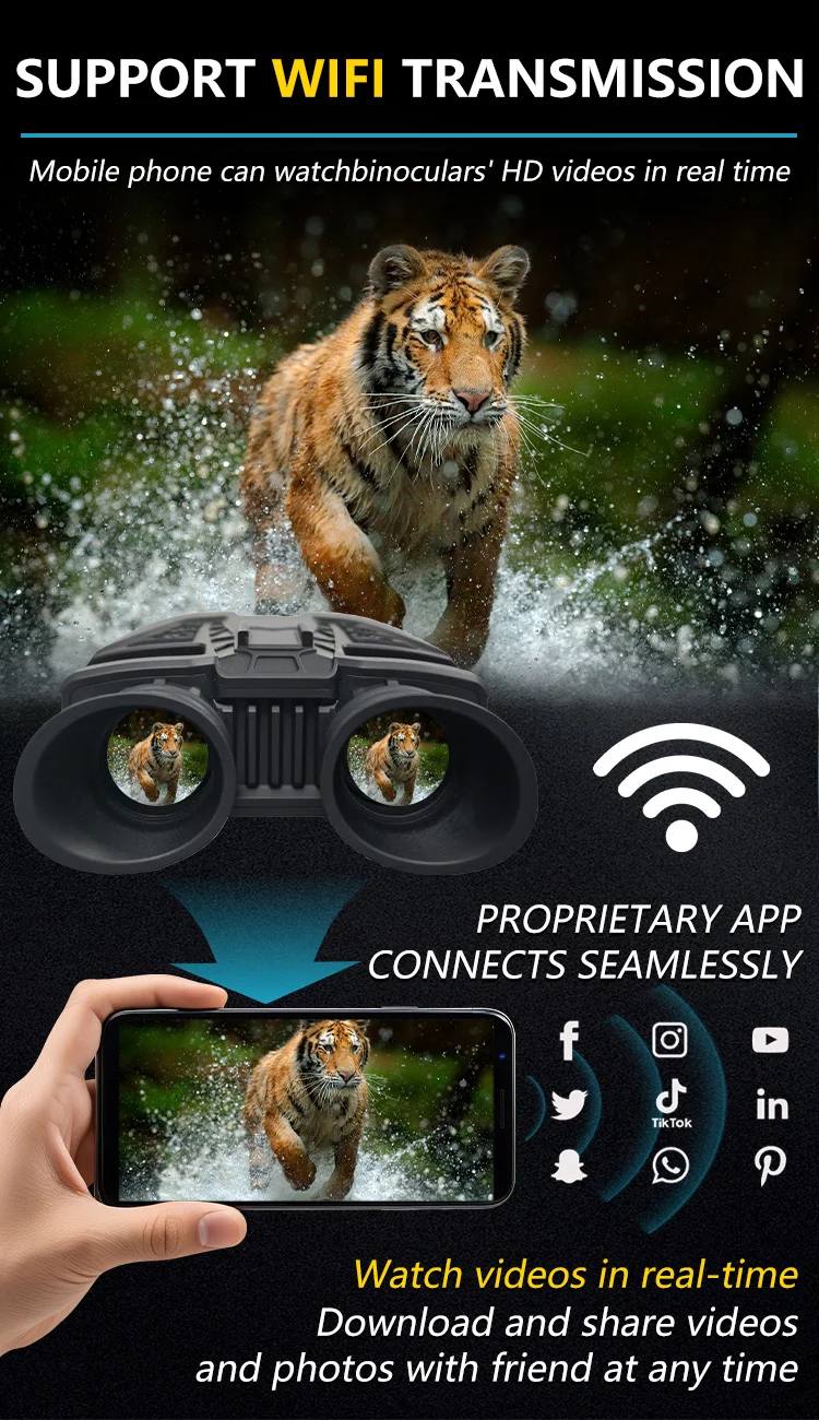 Binoculars Night Vision Binocular NCV800 Dual Screen APP product detail 9