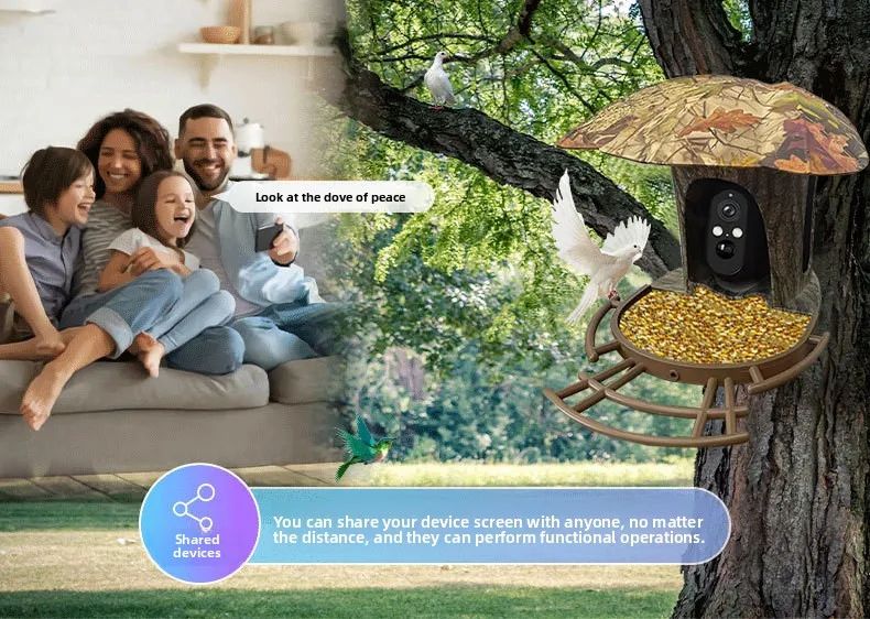 Bird Feeder Camera 2K Solar-Powered Camouflage-Style product detail 6