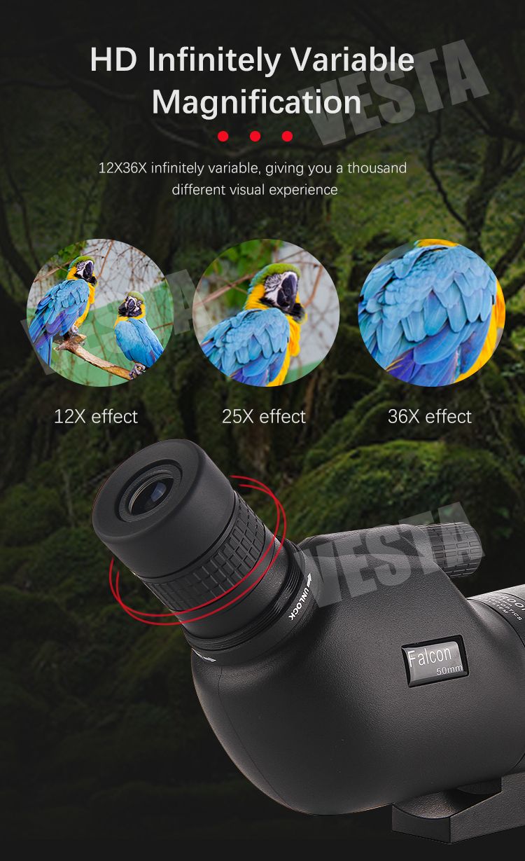Bird Watching 12-36x50 Telescope Powerful Digital Eyepiece product detail 4