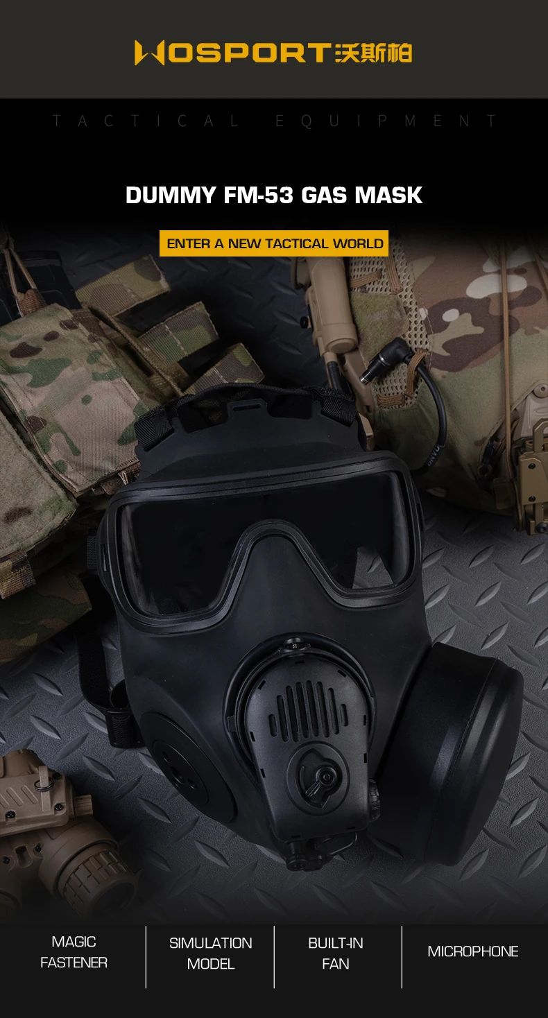 Built-in Microphone Fan Dummy FM-53 Simulation Gas Mask product detail 1