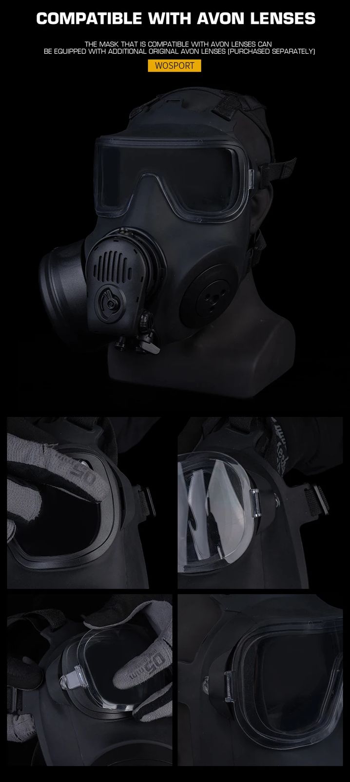 Built-in Microphone Fan Dummy FM-53 Simulation Gas Mask product detail 7