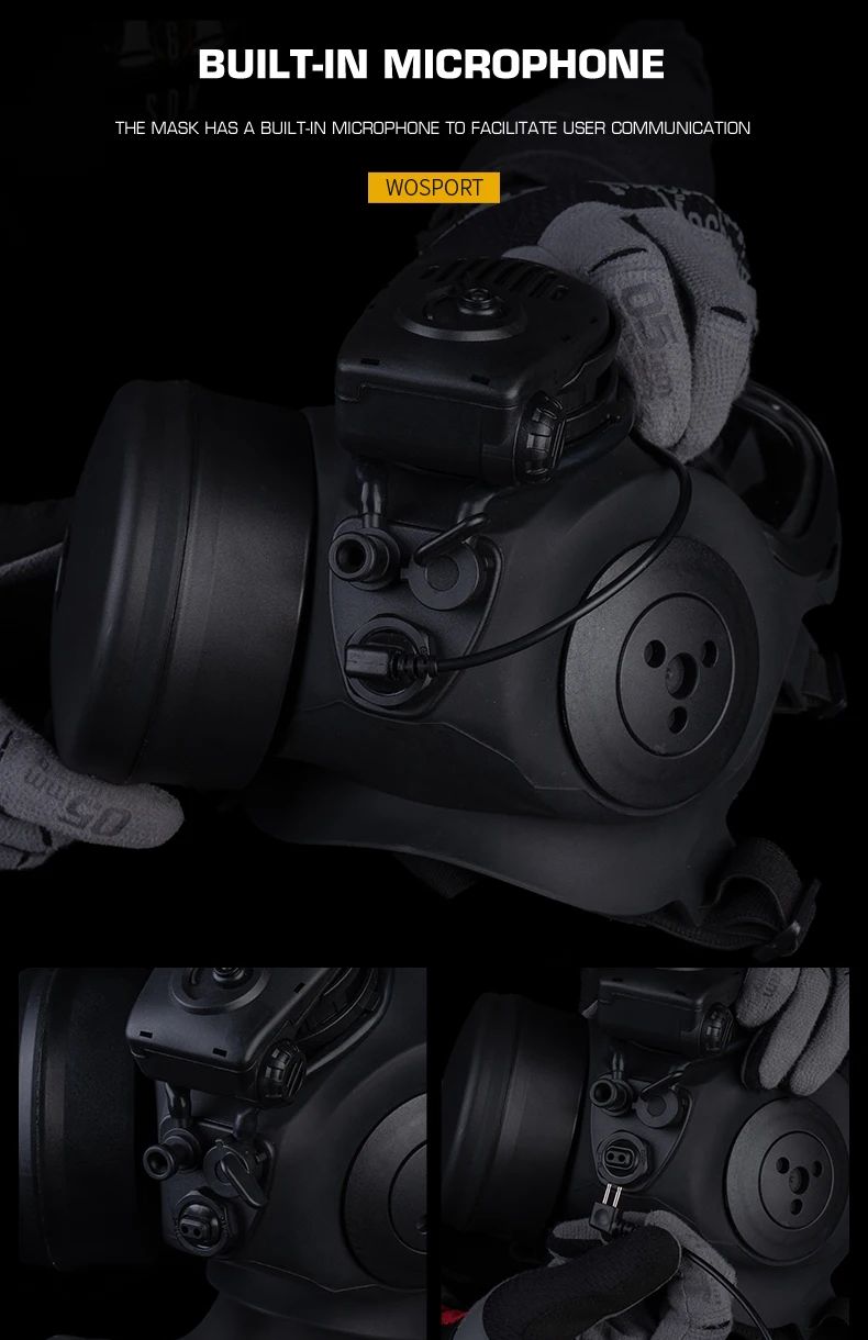 Built-in Microphone Fan Dummy FM-53 Simulation Gas Mask product detail 12