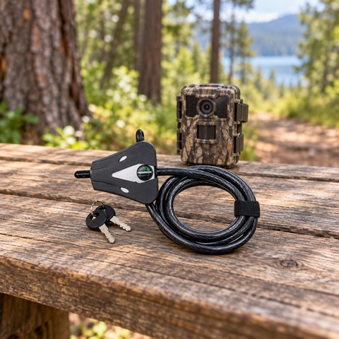 Camera Cable Locks equipment in a relevant outdoor setting
