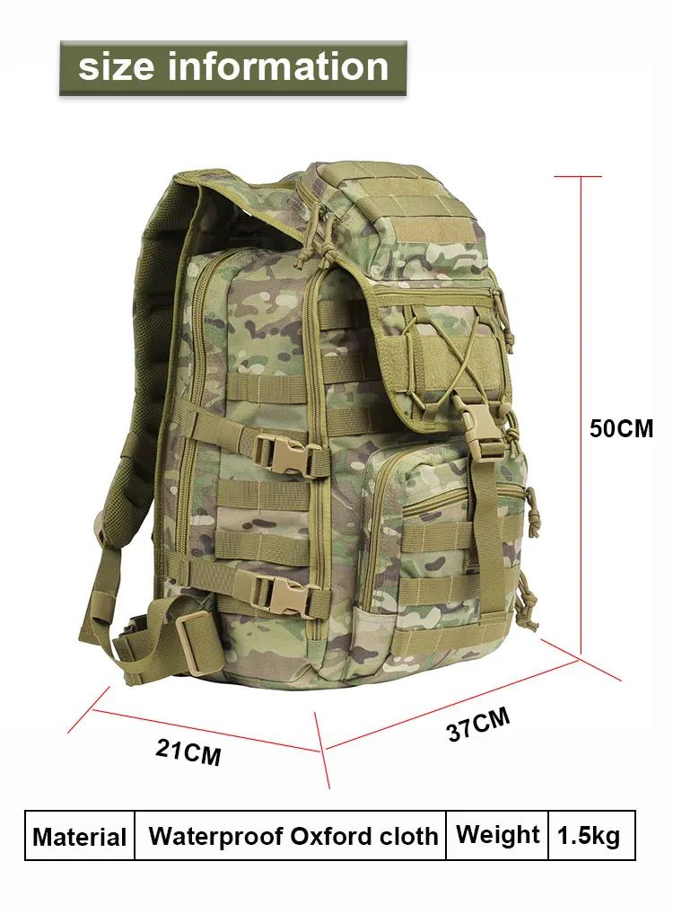 Camouflage 35L Large Capacity Tactical Backpack for Men product detail 2