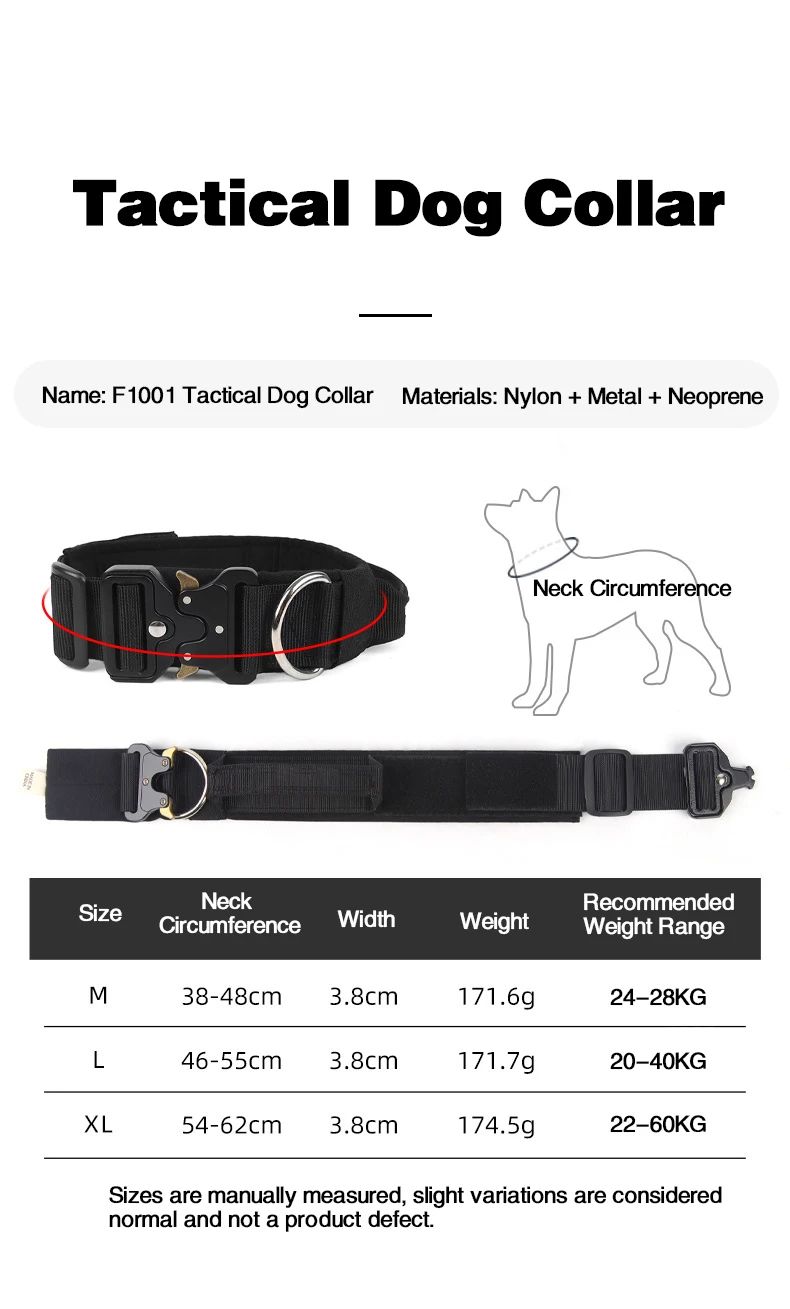 Collar Tactico Para Perros Nylon Outdoor Adjustable Medium product detail 2