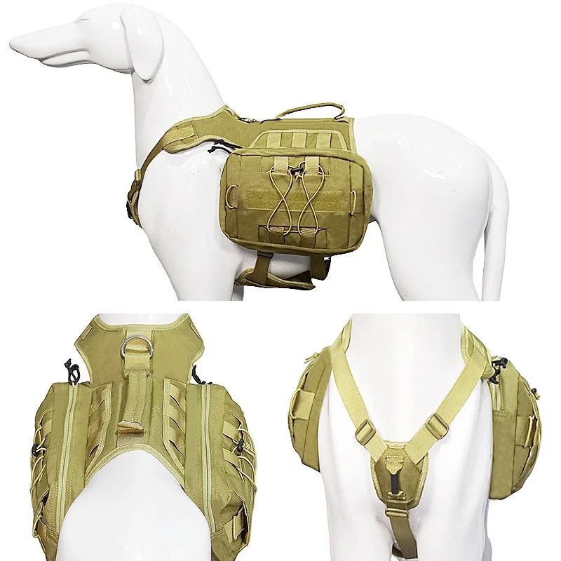 Cross-Border Bestseller Outdoor Tactical Nylon Dog Harness product detail 9