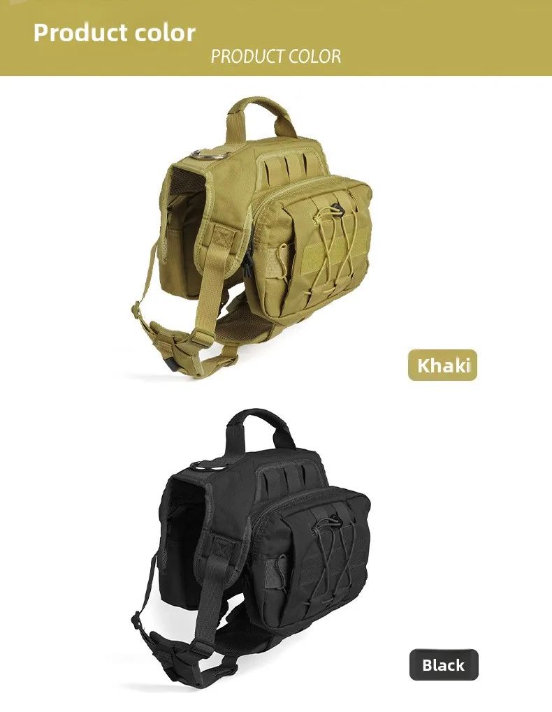 Cross-Border Bestseller Outdoor Tactical Nylon Dog Harness product detail 10
