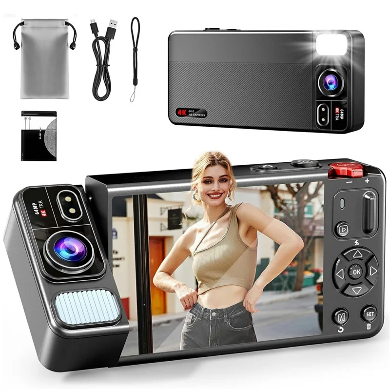 cv21-4k-video-recorder-ccd-18x-zoom-rotatable-lens-2-8-inch-screen-digital-camera-for-vlogging-for-travel-and-everyday-photography-main Digital Camera main product image