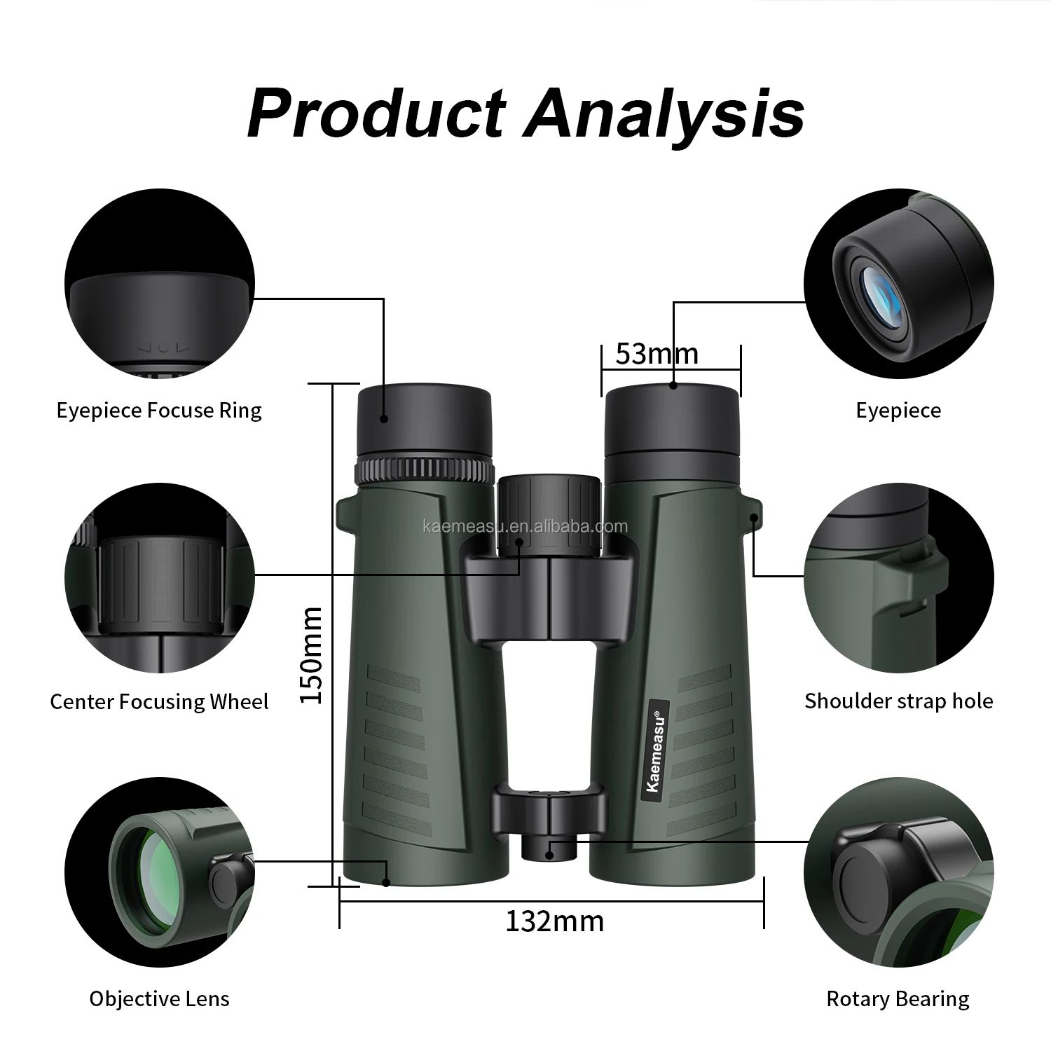 D 8X Compact 8X42 Binoculars Lightweight for Camping product detail 8
