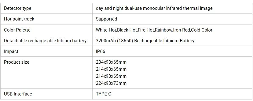 Day Night Dual-use Monocular Infrared Thermal Image Support product detail 4