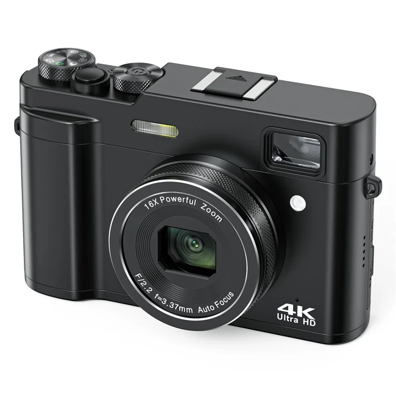 dc213-4k-digital-camera-48mp-16x-zoom-2-8-inch-ips-display-auto-focus-led-light-vlogging-camera-for-photography-black-for-travel-and-everyday-photography-main 4K Digital Camera main product image