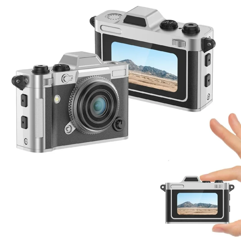 dc29-1-47-inch-mini-ccd-digital-camera-20mp-2k-video-type-c-200mah-zinc-alloy-body-black-for-travel-family-moments-and-everyday-photography-main Digital Camera main product image