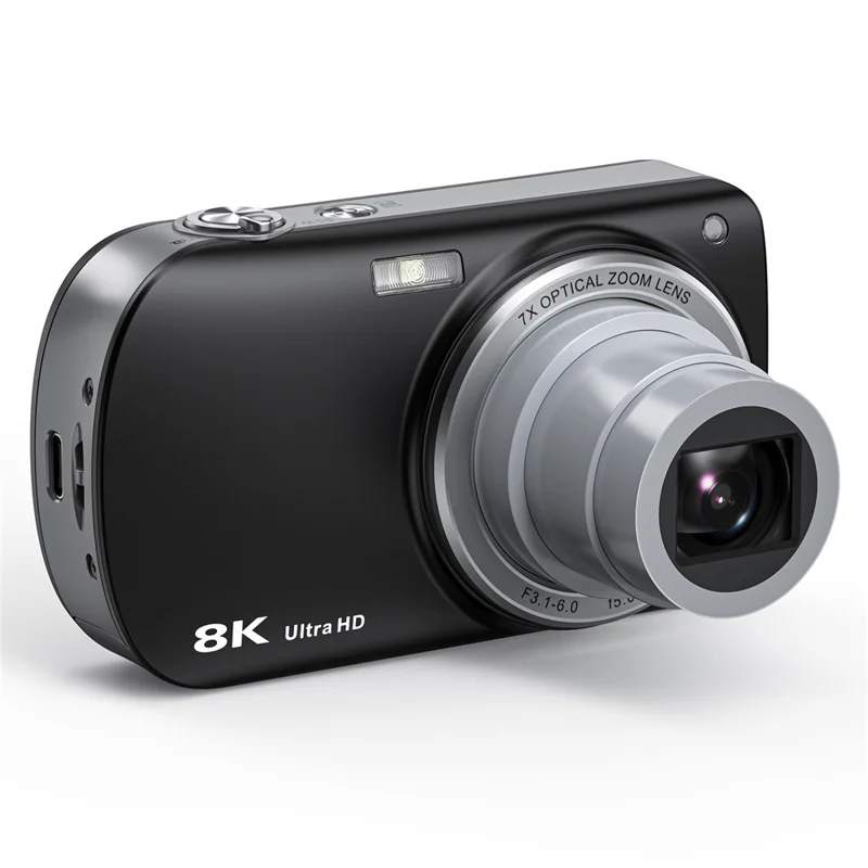 dc417x-8k-digital-camera-50mp-front-13mp-rear-7x-optical-zoom-anti-shake-high-definition-shooting-camera-black-for-travel-and-everyday-photography-main 8K Digital Camera main product image
