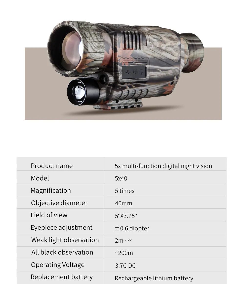 Digital Night Vision Monocular Multi-functional Camera Video product detail 3