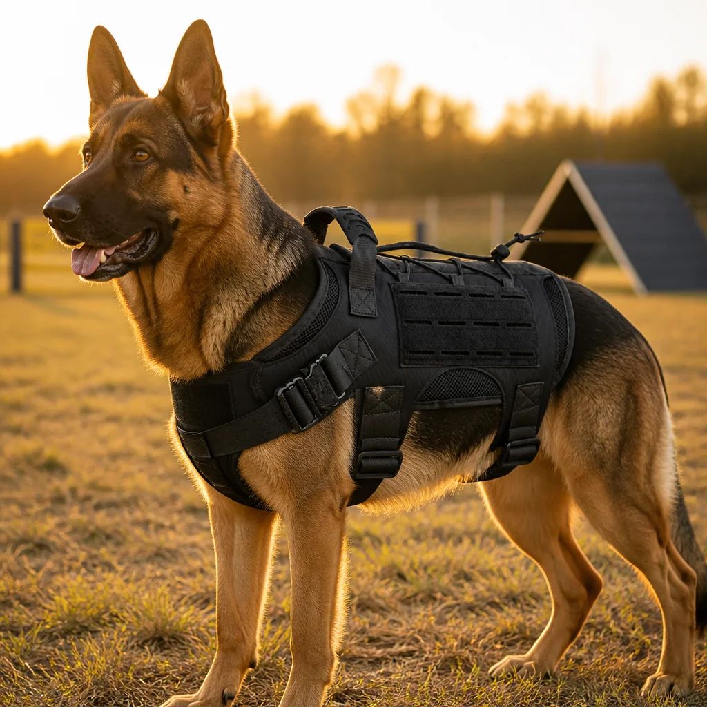Dog Vest Harness Set with Pouch Accessories Custom product detail 6