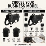 Dog Vest Harness Set with Pouch Accessories Custom gallery 05