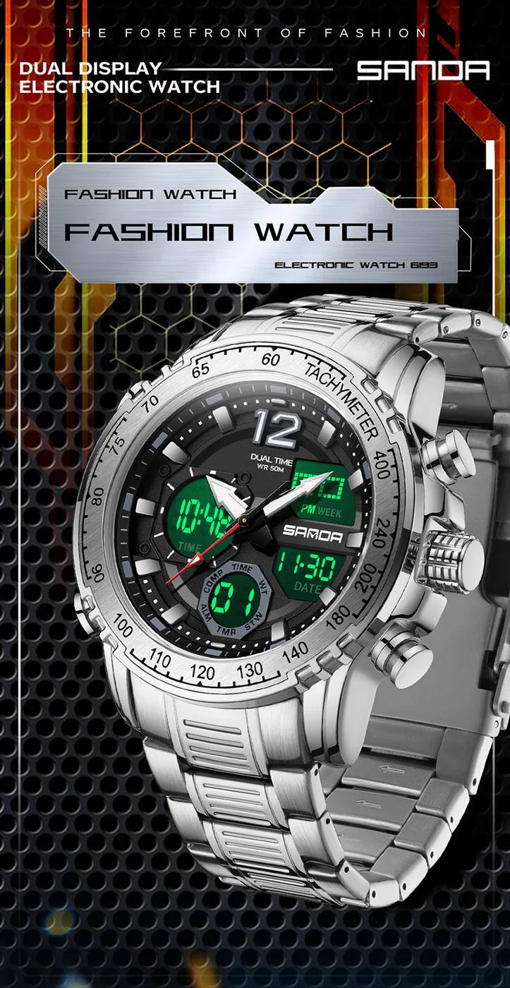 Dual Movement Men's Watches Outdoor Sports Relogio product detail 3