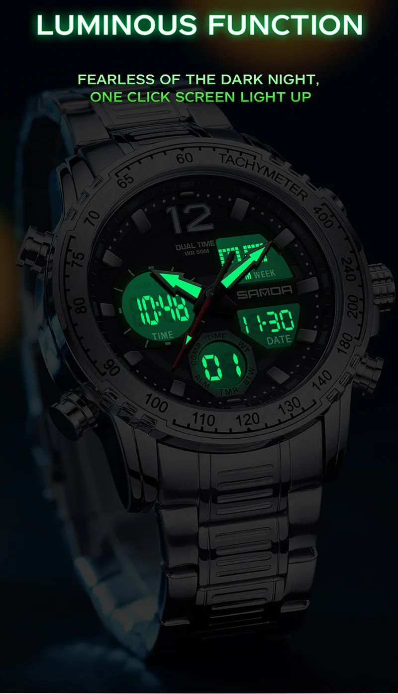 Dual Movement Men's Watches Outdoor Sports Relogio product detail 8