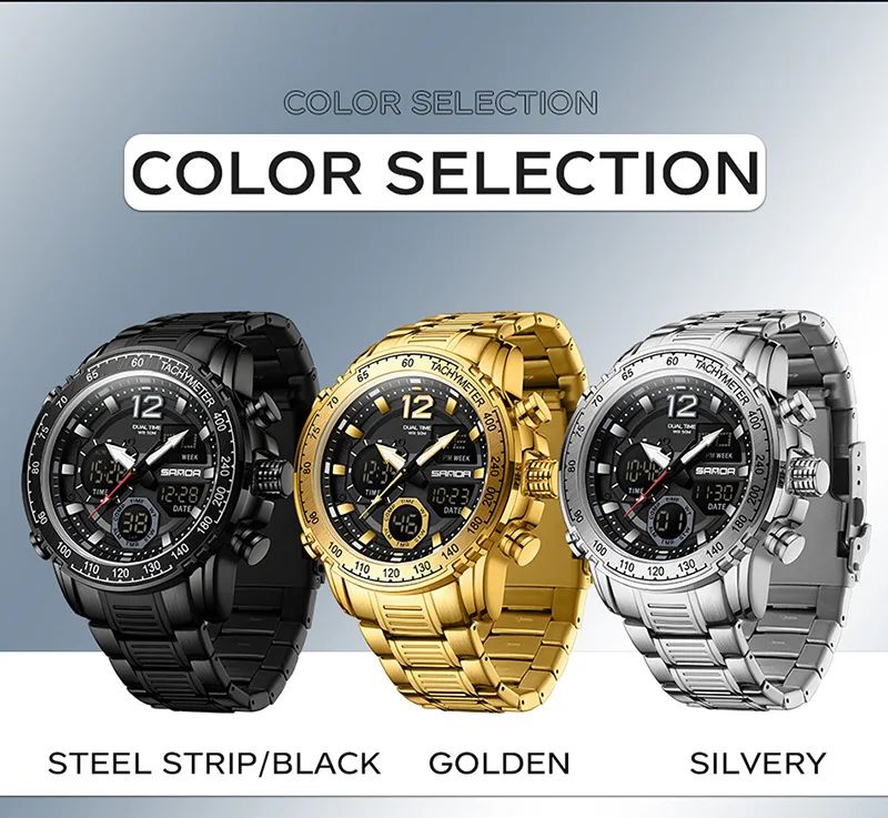 Dual Movement Men's Watches Outdoor Sports Relogio product detail 11