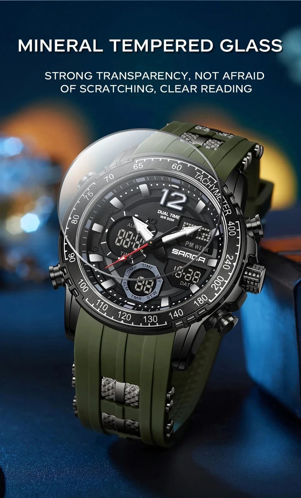 Dual Movement Men's Watches Outdoor Sports Relogio product detail 13