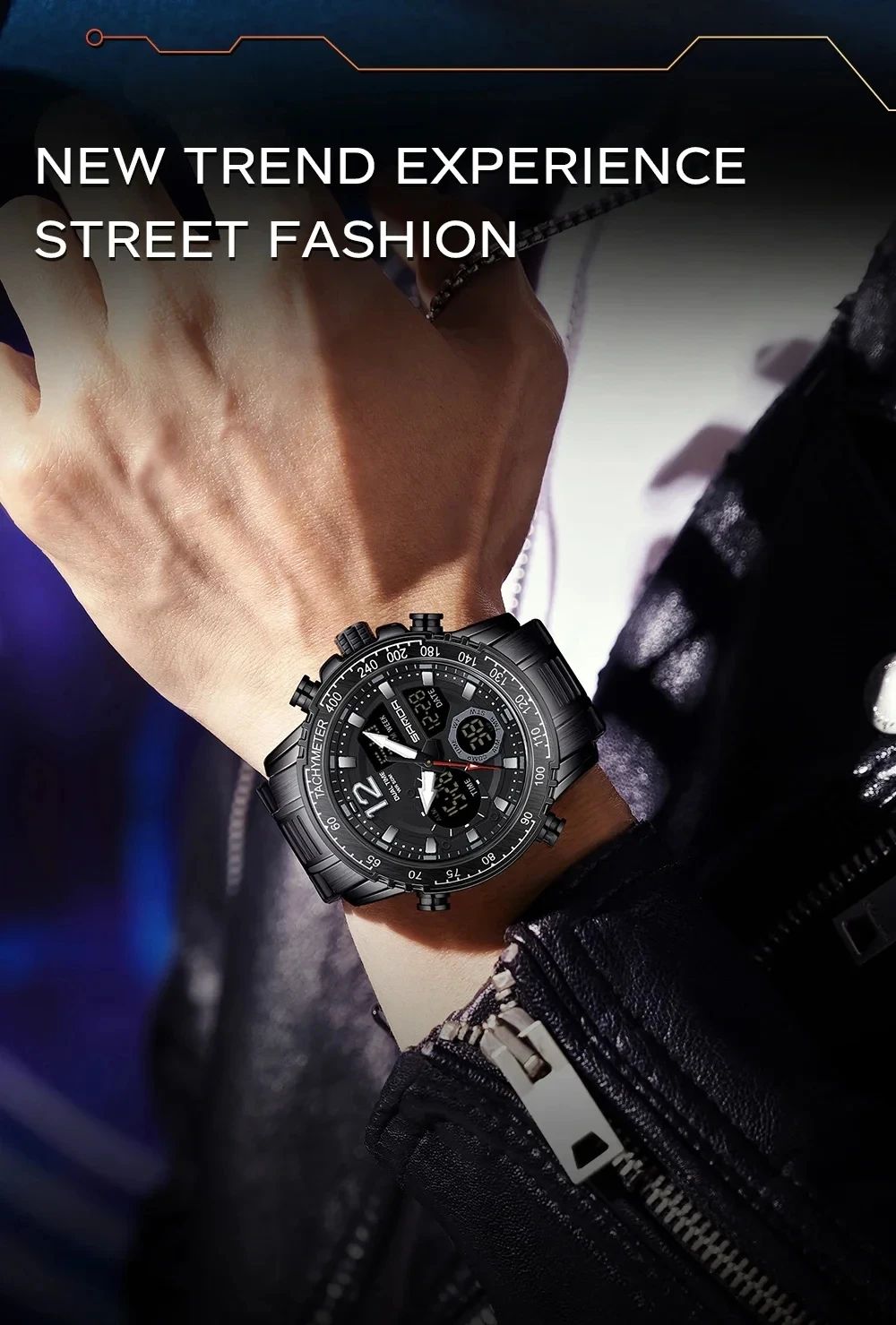 Dual Movement Men's Watches Outdoor Sports Relogio product detail 14