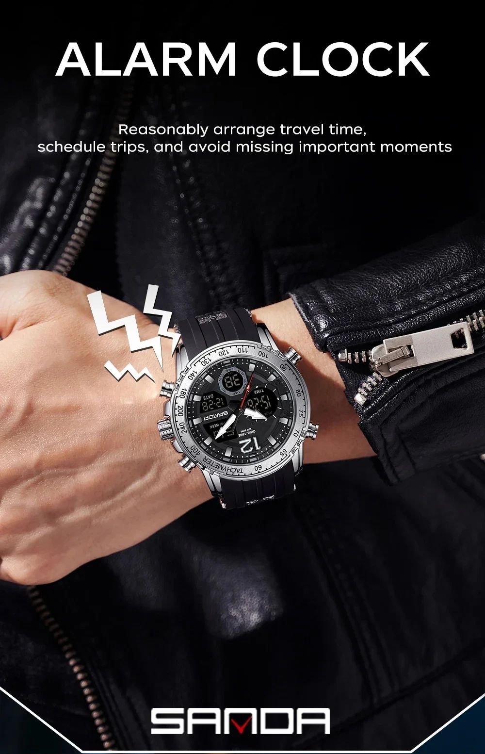 Dual Movement Men's Watches Outdoor Sports Relogio product detail 16