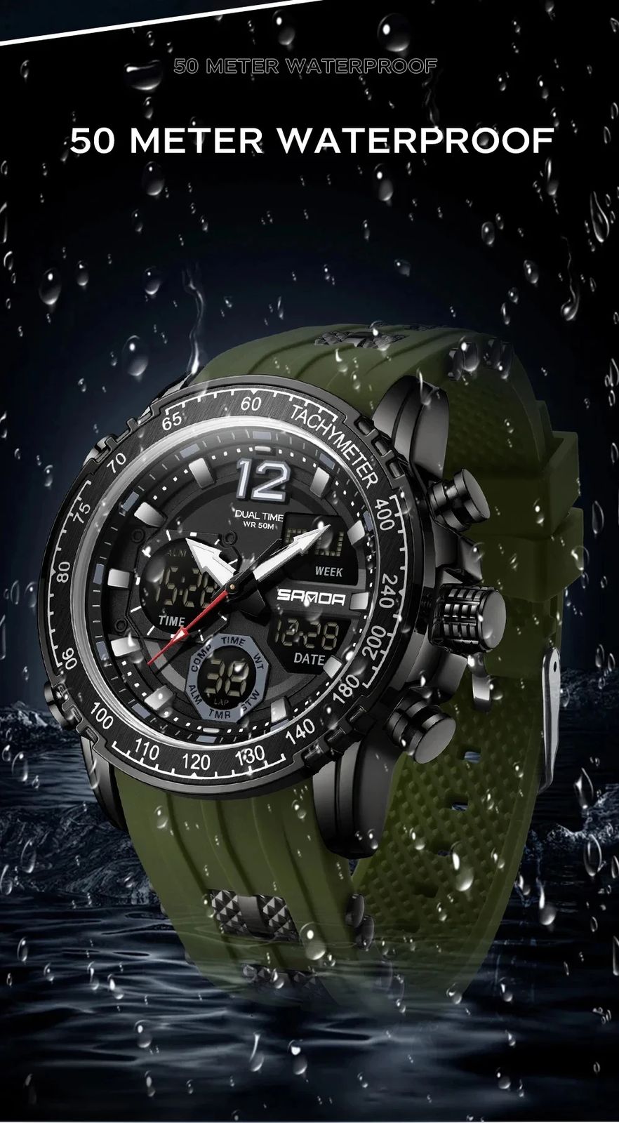 Dual Movement Men's Watches Outdoor Sports Relogio product detail 18