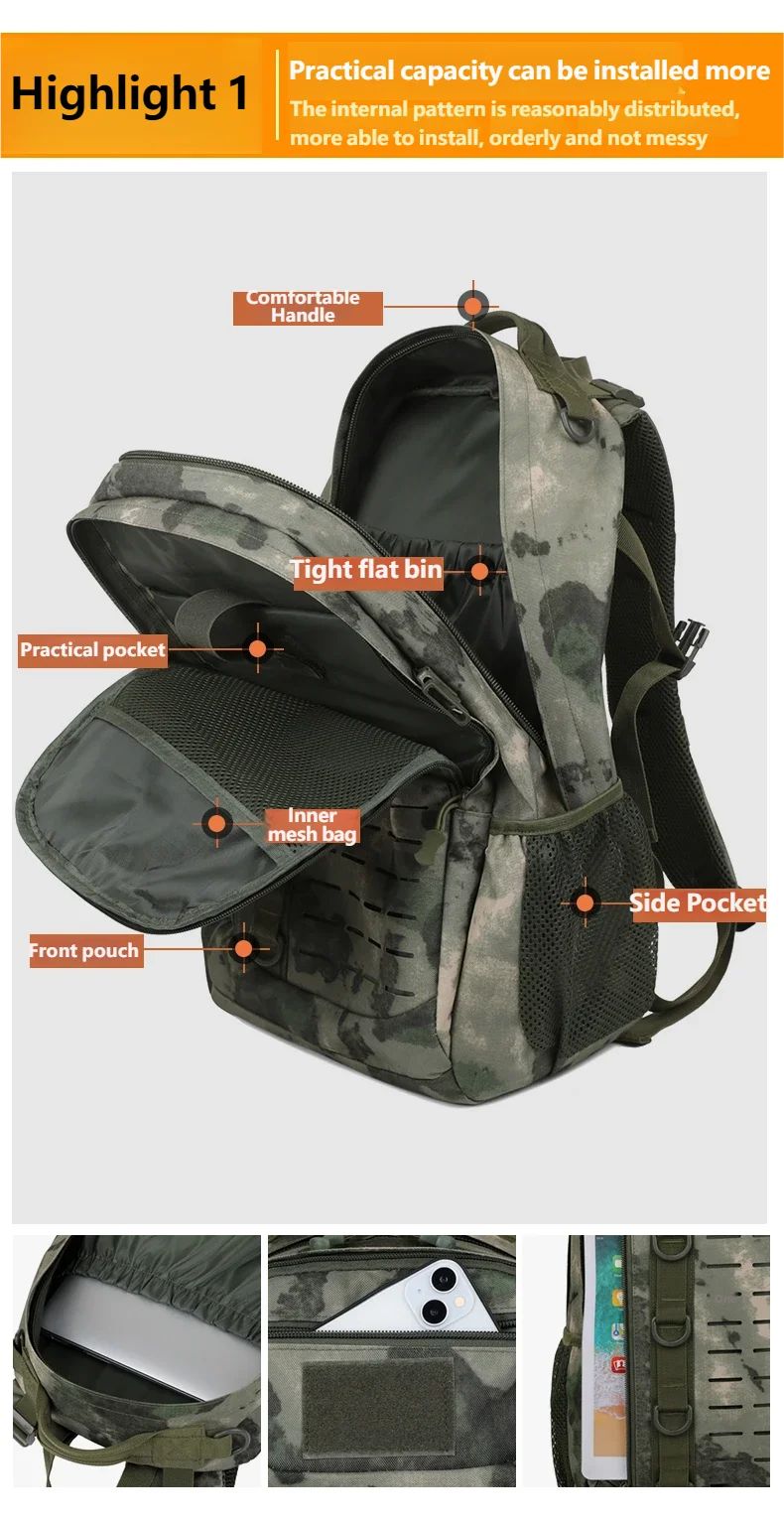 Durable High Quality Outdoor Hiking Backpack Multiple Layers product detail 4