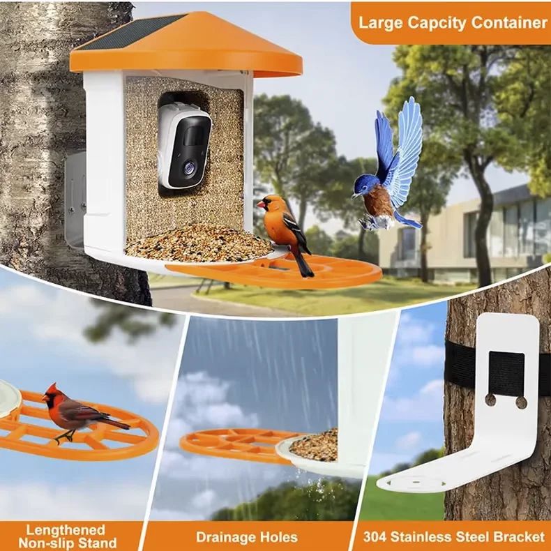 Elecpet Solar Powered AI Smart Bird Feeder with product detail 5