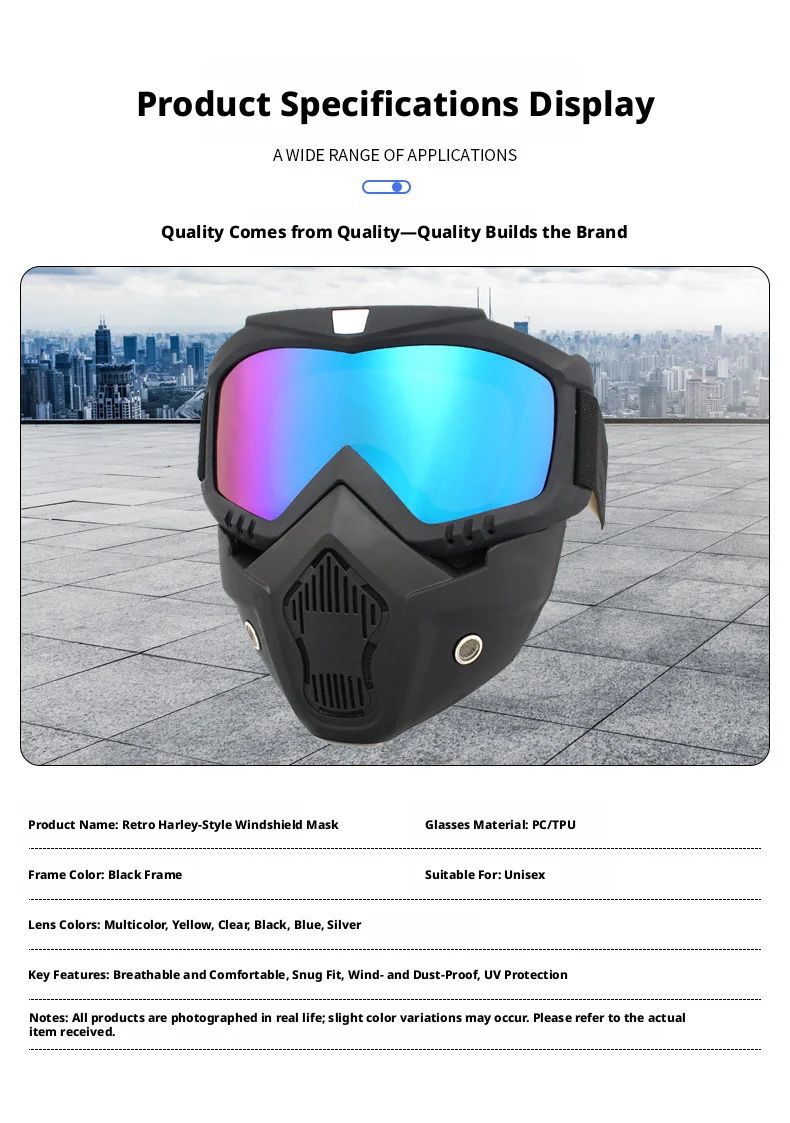 Electric Bicycle Mask Off-road Tactical Motorcycle Goggles product detail 3